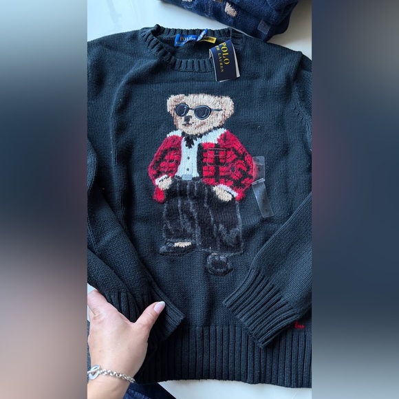 Black Bear Embroidered Sweater - Picture 1 of 4